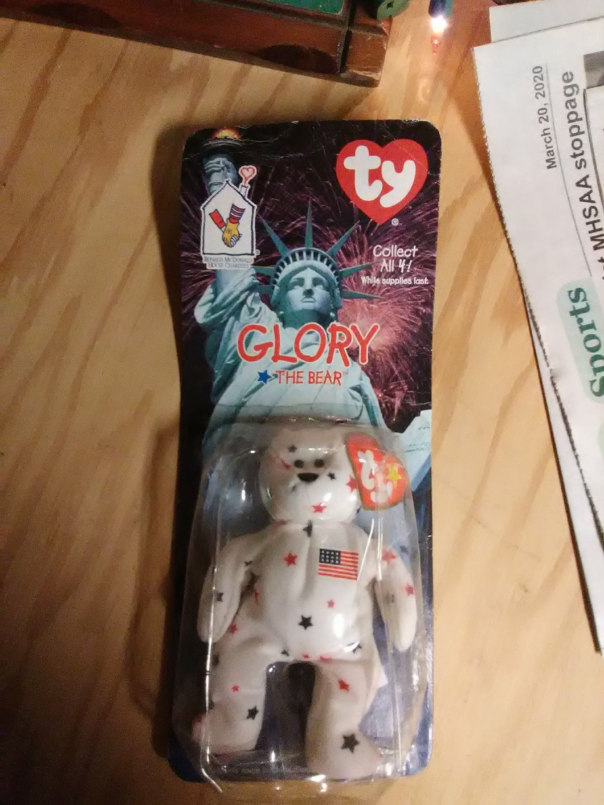 Glory the bear beanie baby 1999