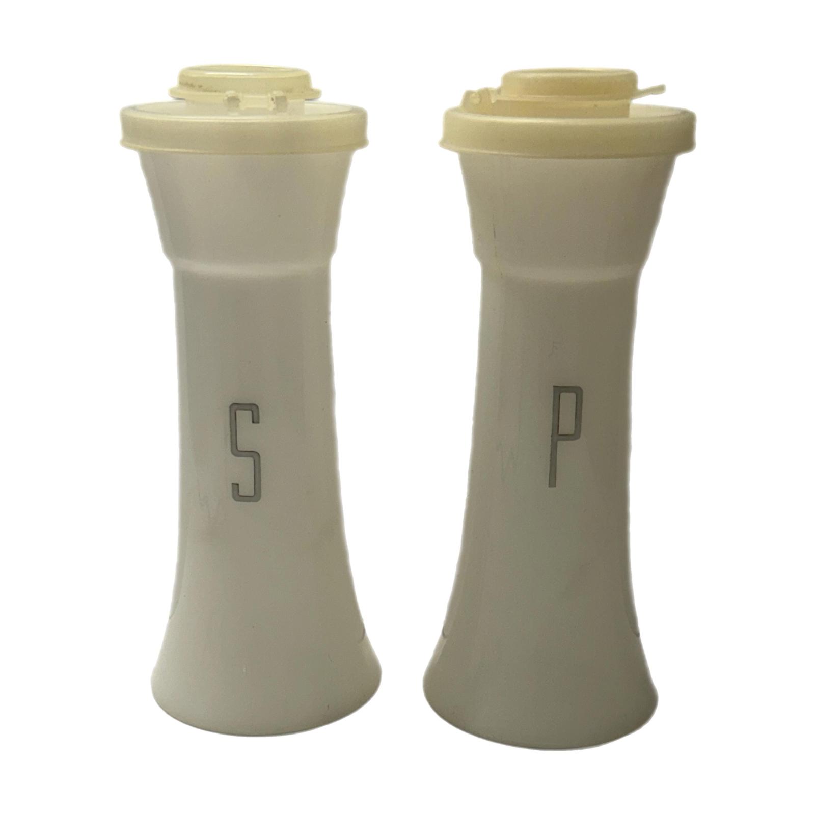 Vintage Tupperware White Salt & Pepper Shakers Hour Glass 6