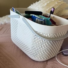 Plastic Organizer Storage Baskets with Handles, Shower Caddy Bins Organizer.