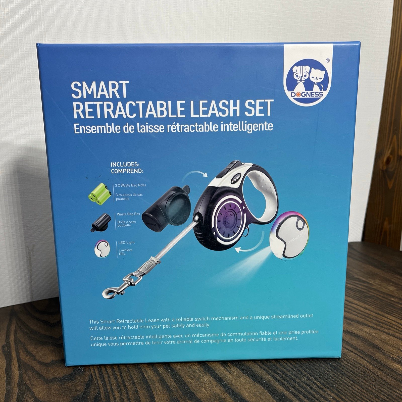Dogness Smart Retractable Leash Set Large New In Box