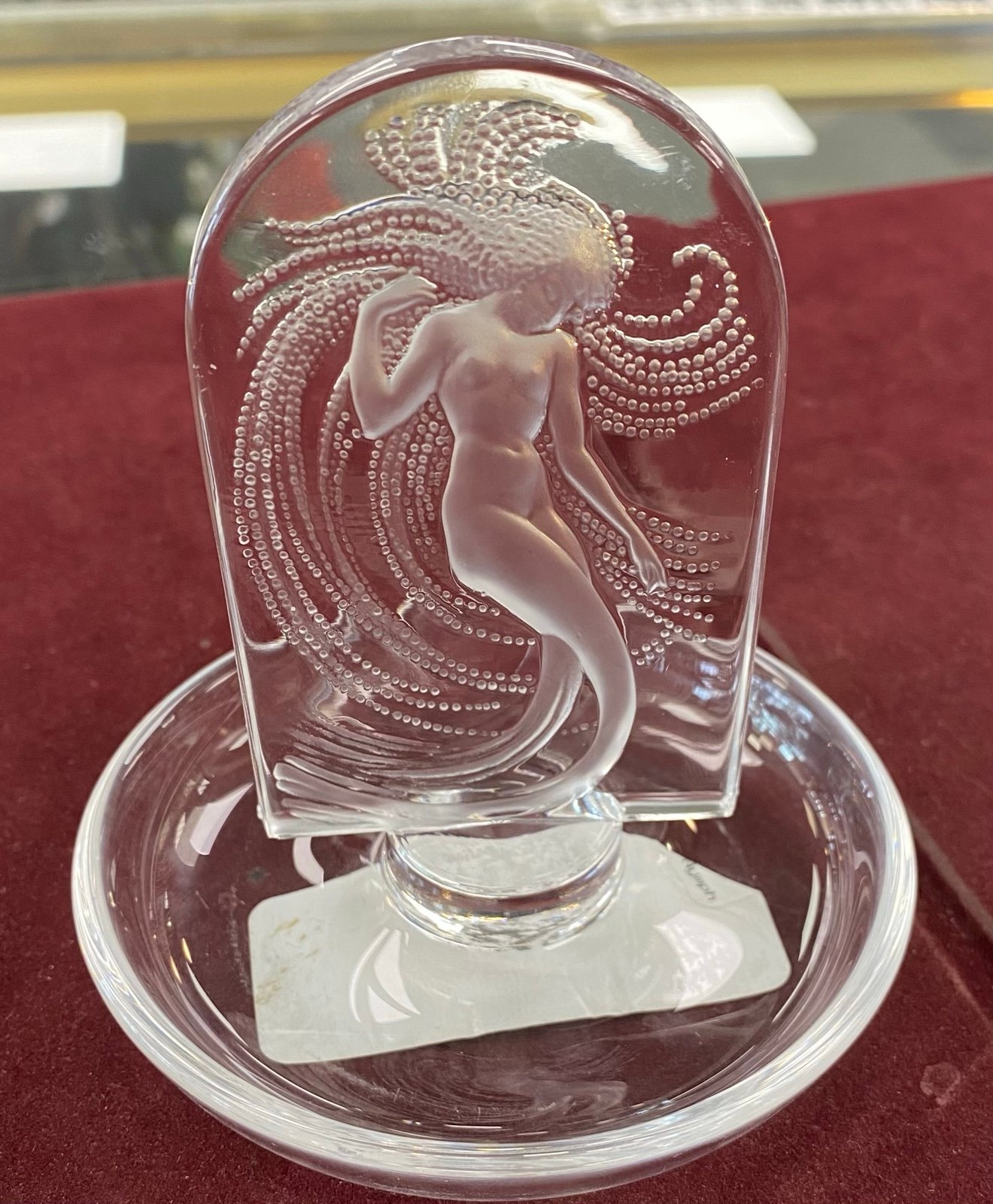 Lalique -Crystal Dancing Naiade Water Nymph Ring Tray