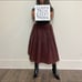 Heavy Full Brown Pleated Skirt
