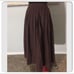 Heavy Full Brown Pleated Skirt