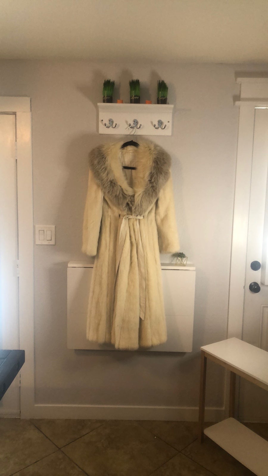 REAL FUR Vintage Mink and Leather Coat