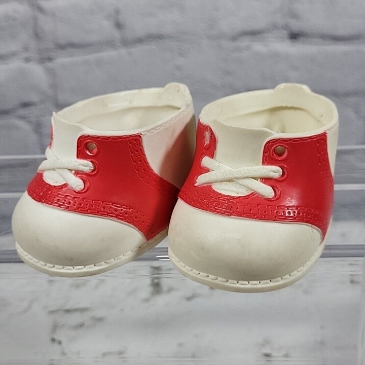 Rare 1989 Cabbage Patch Red & White Saddle Shoes by Hasbro