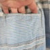 Lou & Grey Blue & White Striped Linen Blend Cropped Joggers Womens Large