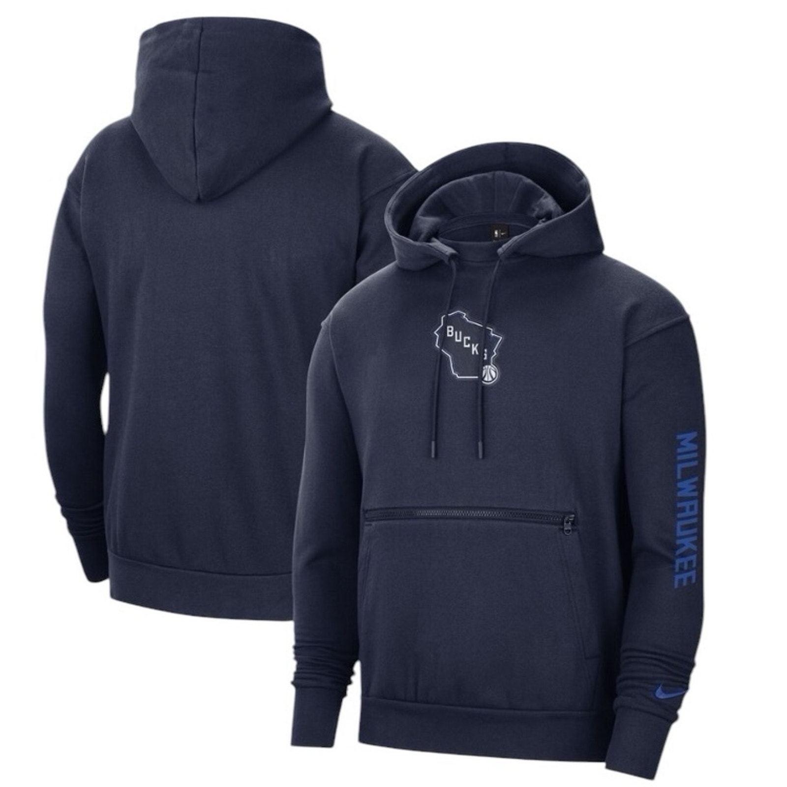 Nike Mens Milwaukee Bucks 2020/21 City Edition Courtside Pullover Hoodie NBA XXL