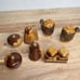Vintage Handmade Lot Of 8 Salt Pepper Shakers Wooden