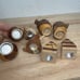 Vintage Handmade Lot Of 8 Salt Pepper Shakers Wooden