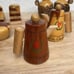 Vintage Handmade Lot Of 8 Salt Pepper Shakers Wooden