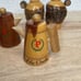 Vintage Handmade Lot Of 8 Salt Pepper Shakers Wooden
