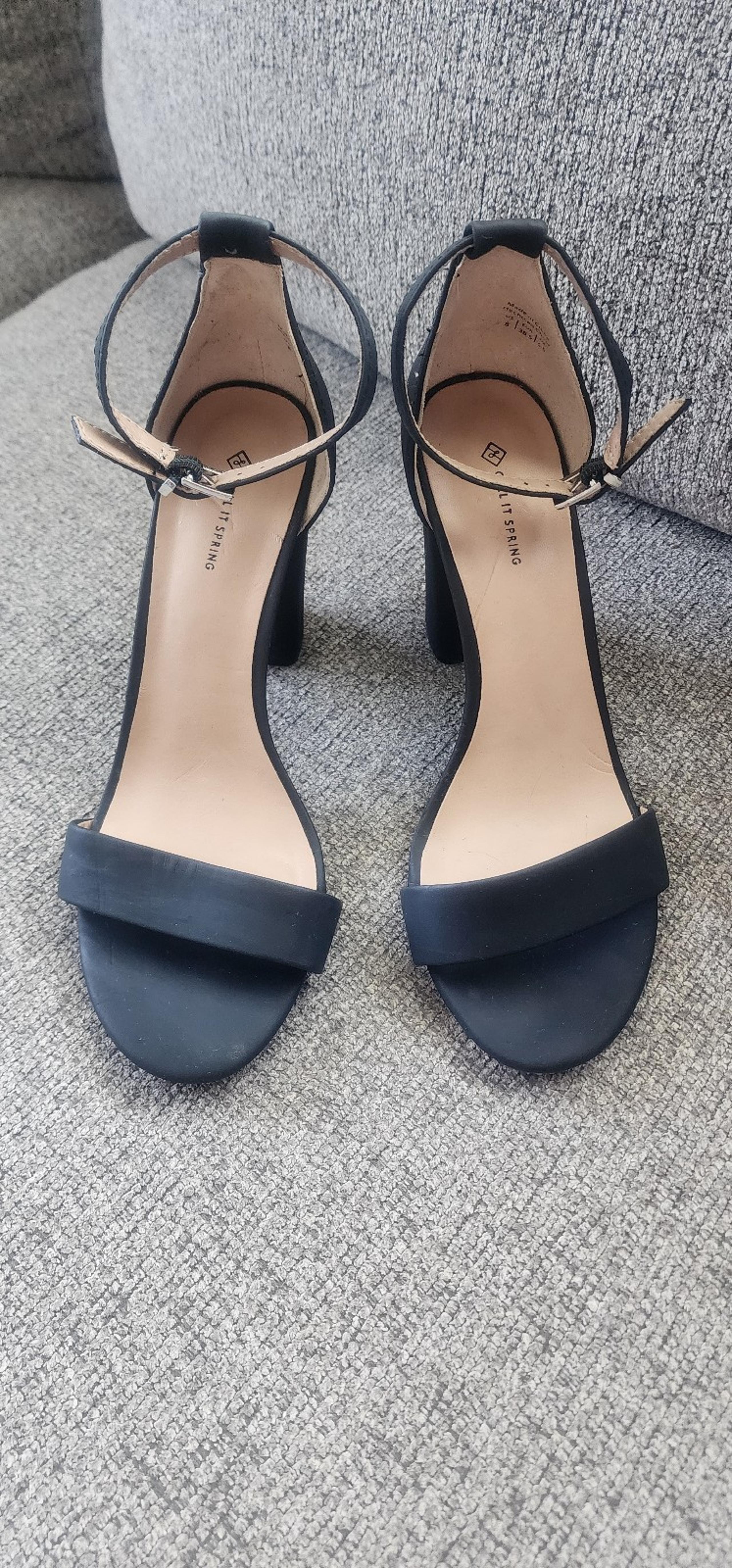CALL IT SPRING BY ALDO SUEDE BLOCK HEEL ANKLE STRAP SANDALS HEELS  WOMEN'S 8