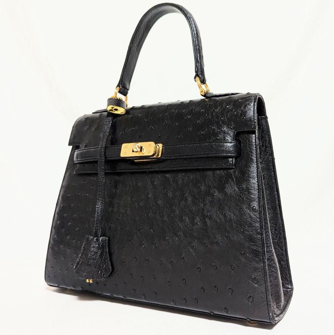 Good Condition◎ Handbag Padlock Formal Gold Hardware Tote Bag Black