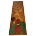 Art Nouveau 1909 Flemish Pyrography Lovely Lady & Floral Wall Paque 18 x 6