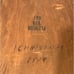 Art Nouveau 1909 Flemish Pyrography Lovely Lady & Floral Wall Paque 18 x 6