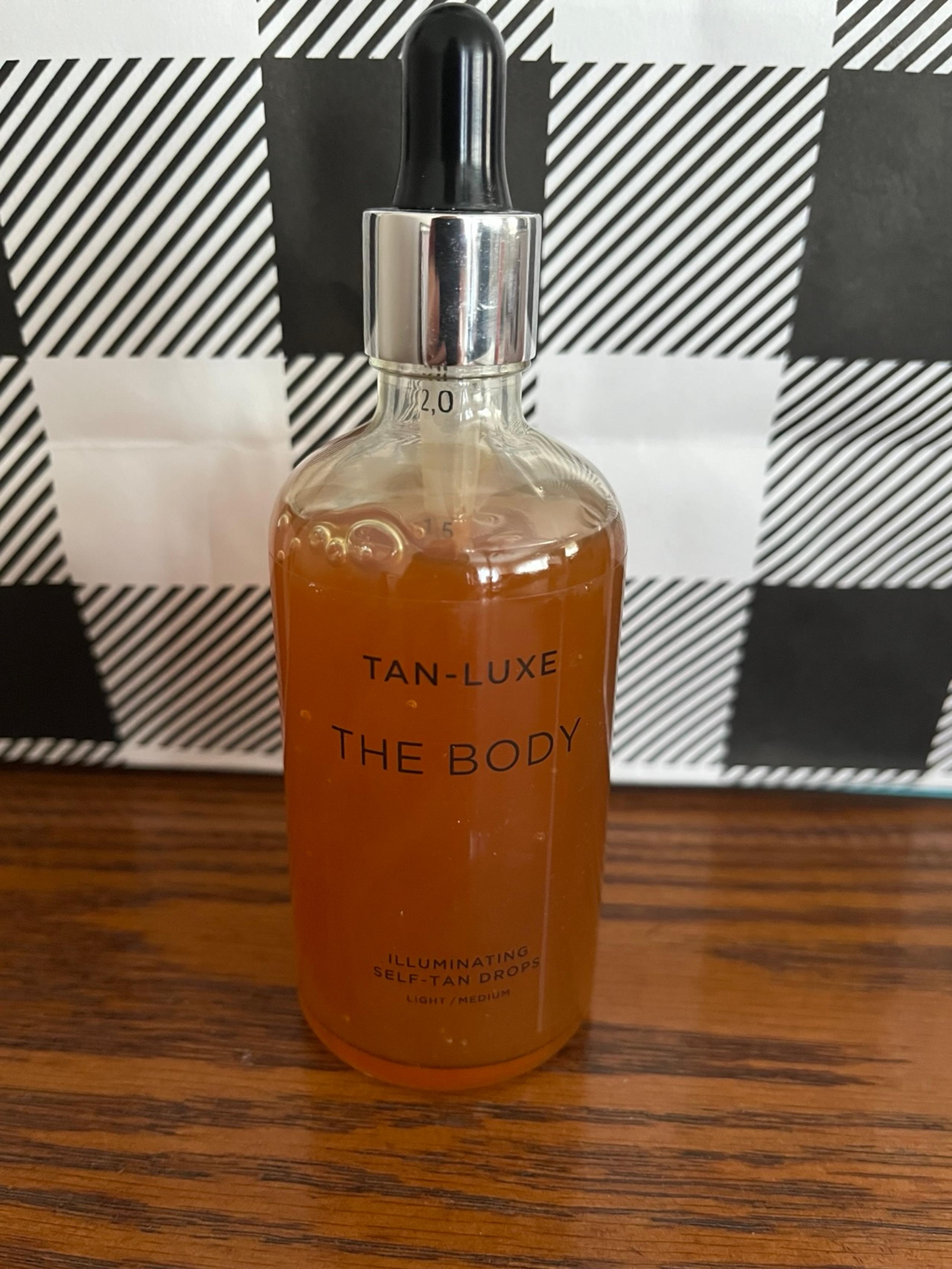 Tan-Luxe The Body Illuminating Tan Drops Light/Medium 3.2 fl oz. EUC