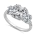 New Sterling Silver Classic Princess, Emerald & Round Cut Clear CZ Ring Size 6