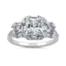 New Sterling Silver Classic Princess, Emerald & Round Cut Clear CZ Ring Size 6