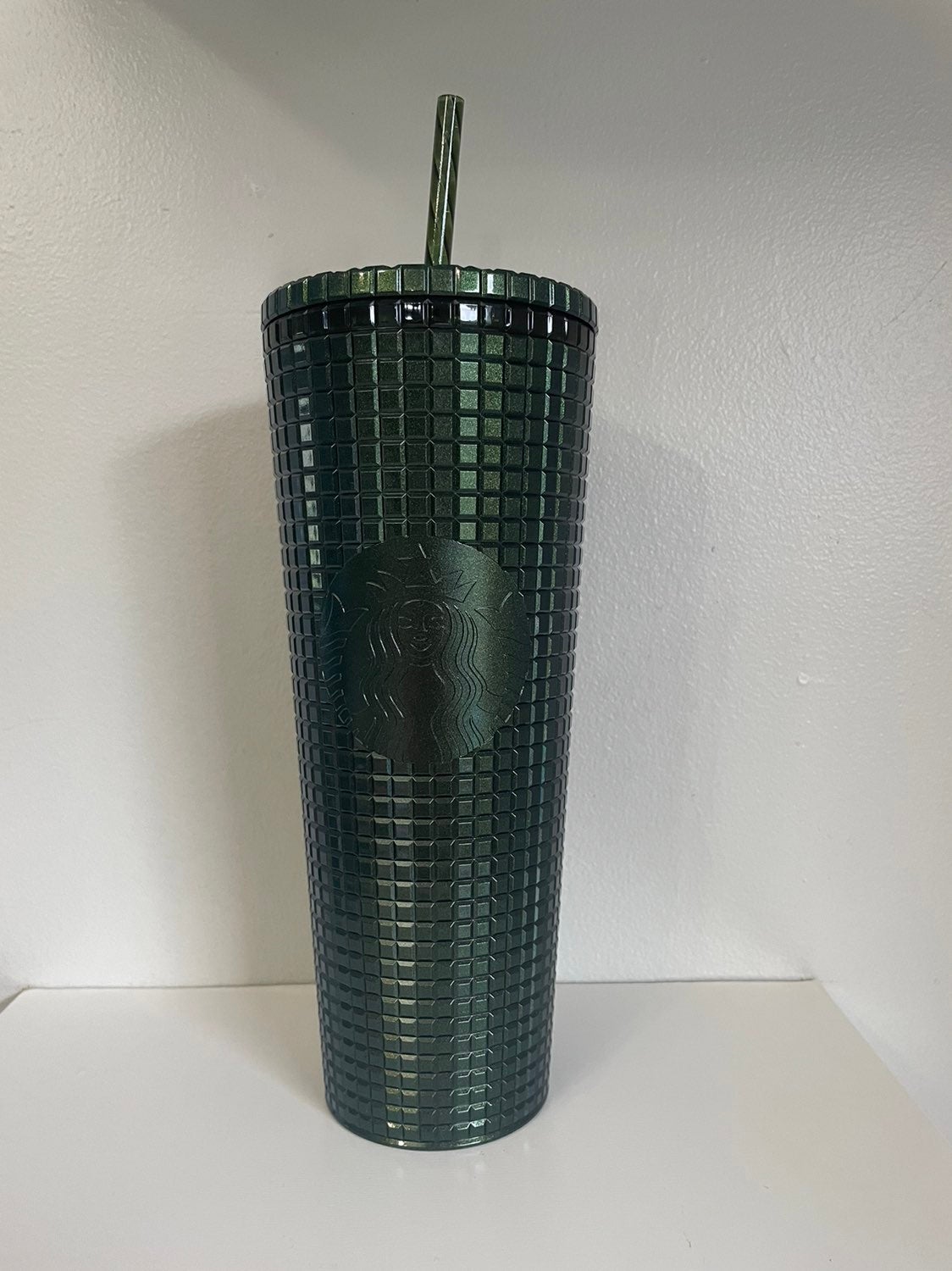 Starbucks green grid tumbler