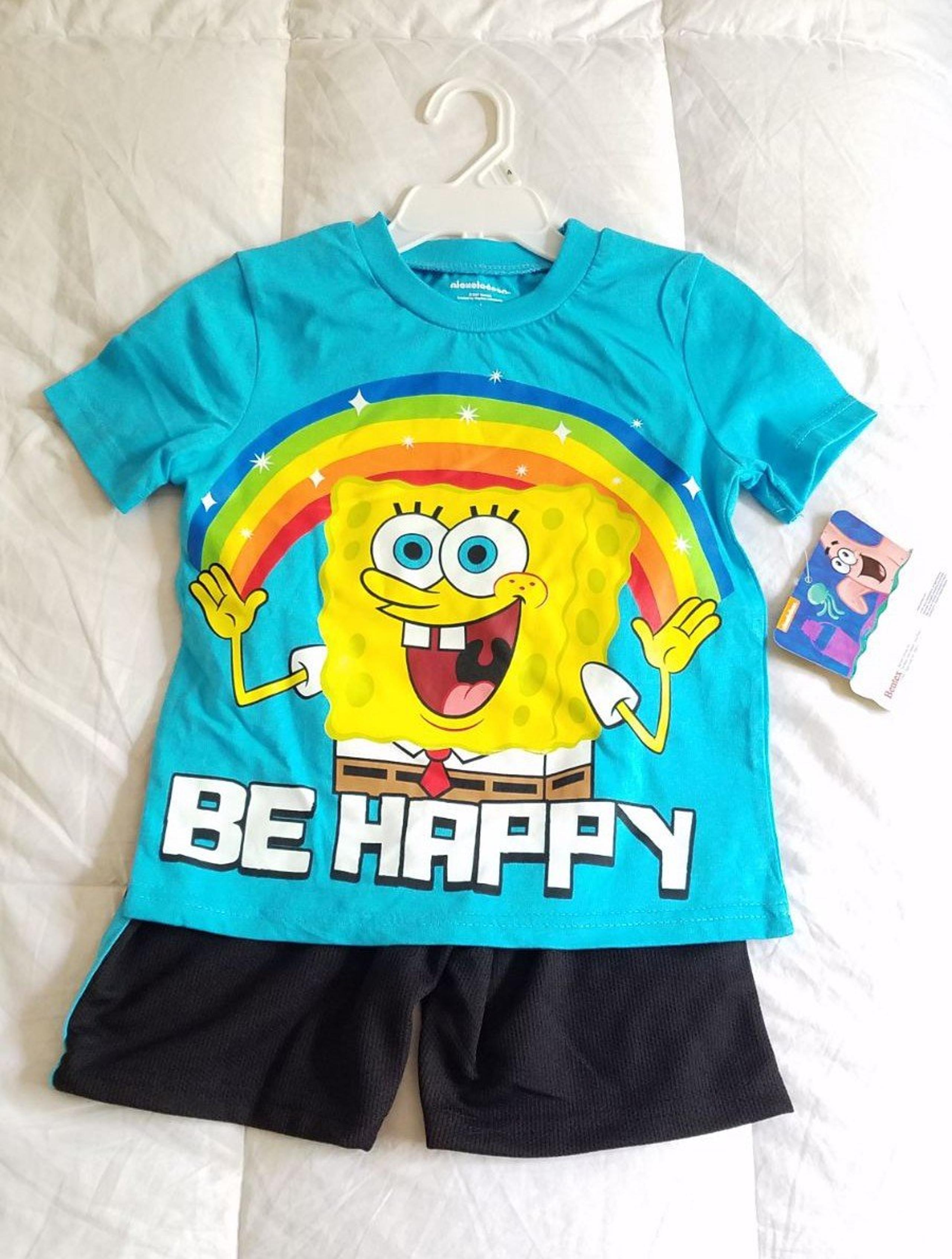 NWT SPONGEBOB T-Shirt Short Set Size 4