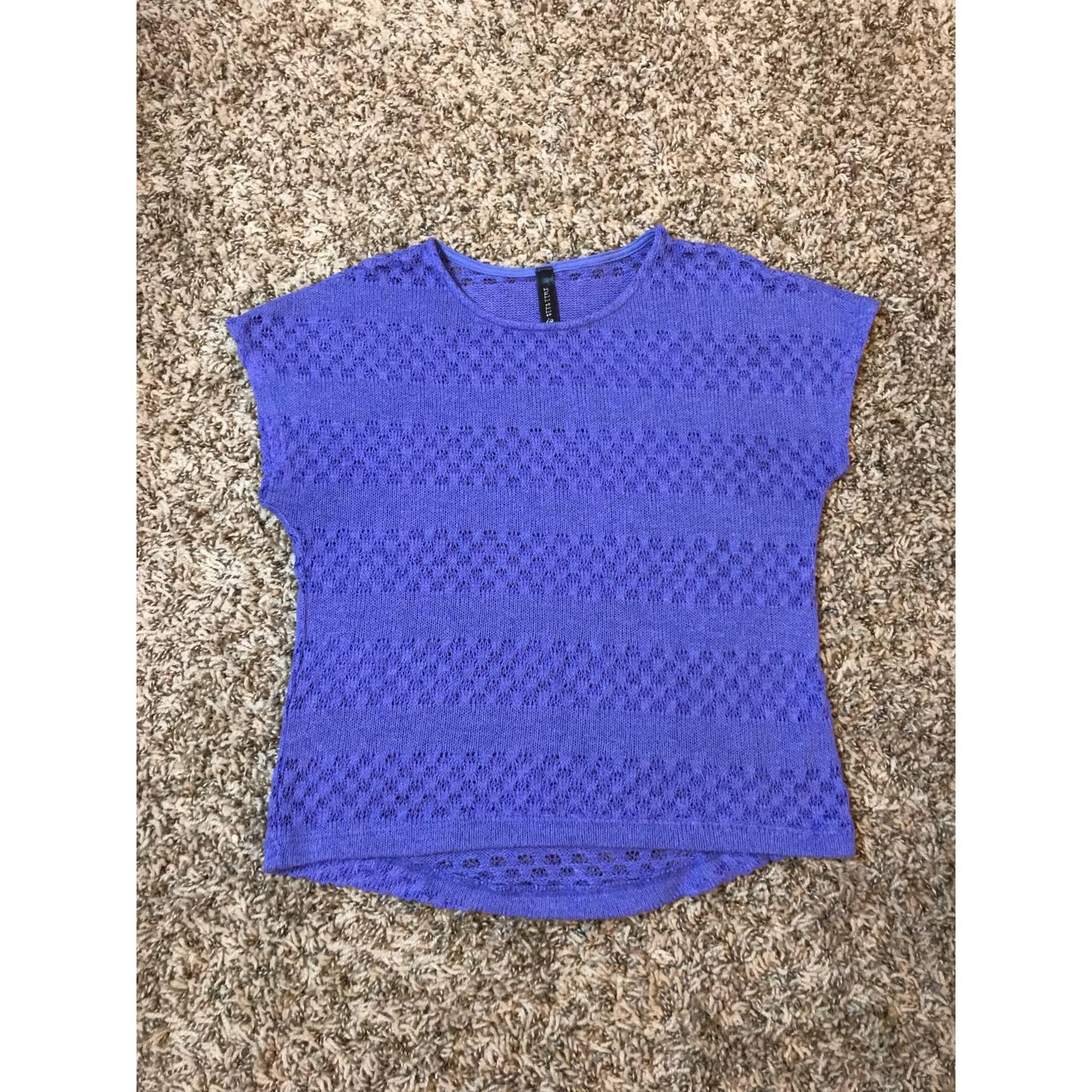 Full Tilt crochet knit short sleeve top