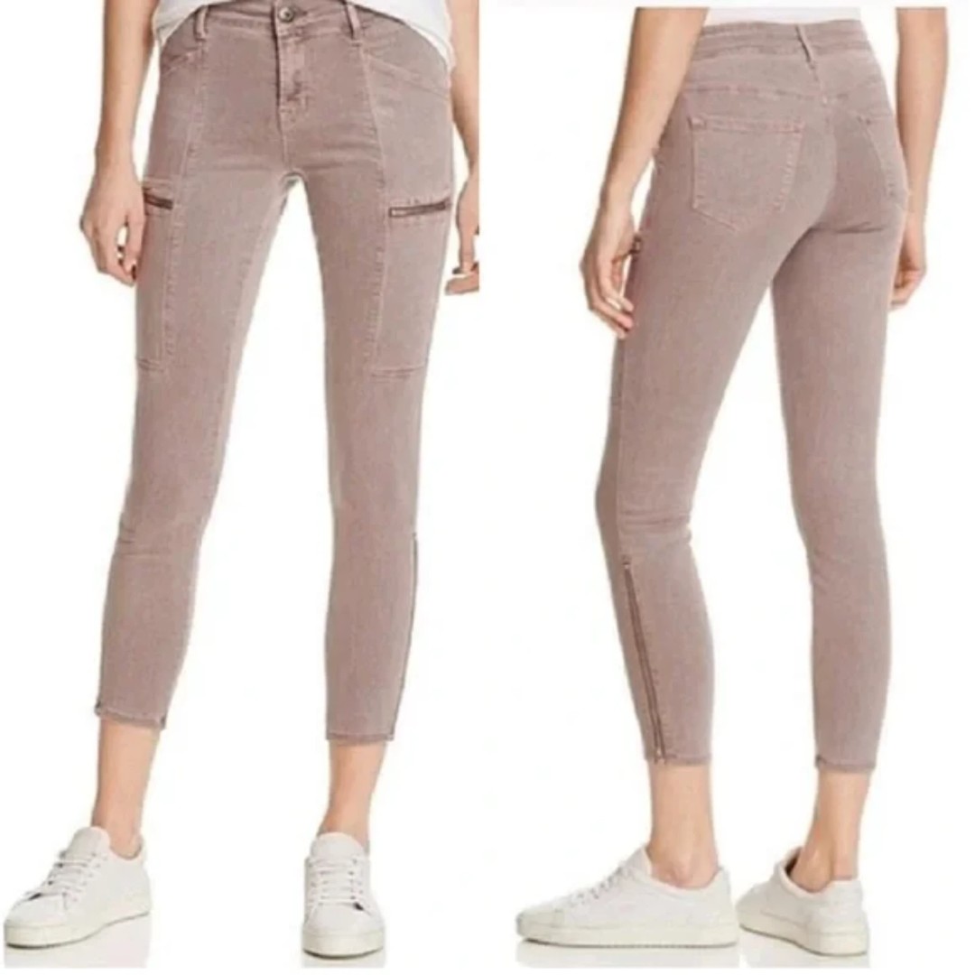 PISTOLA Hunter Skinny Cargo Ankle Zip Moto Stretch Light Brown Pants Size 29