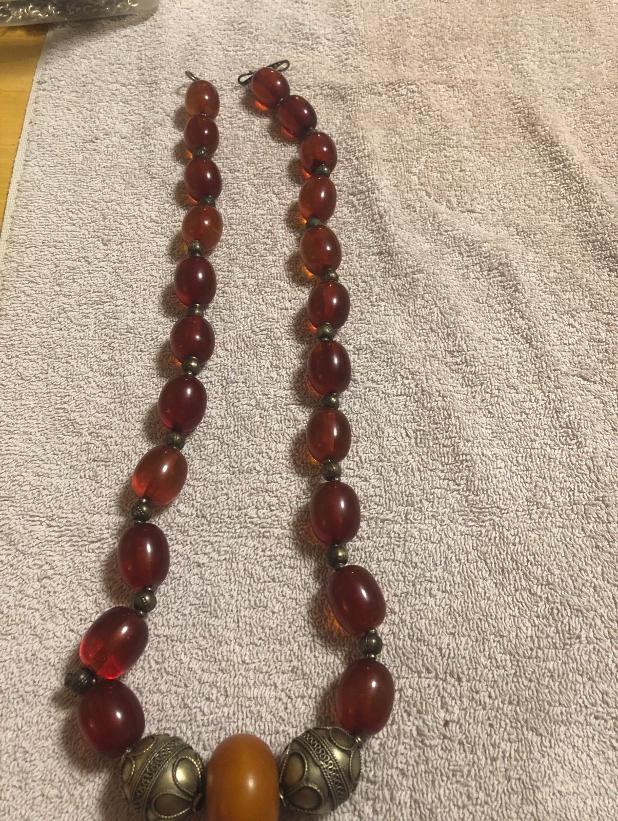 Antique tribal amber necklace
