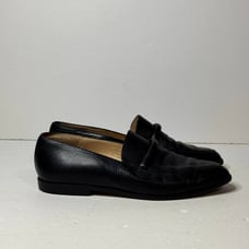 Longchamp Paris Women’s Black Leather Loafers Size 37.5