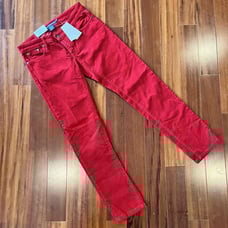 New NWT Ralph Lauren Sport Red Corduroy Pants Slim Straight Leg Size 6