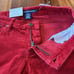 New NWT Ralph Lauren Sport Red Corduroy Pants Slim Straight Leg Size 6