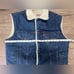 Vintage Levi's Denim Sherpa Lined Trucker Vest Jacket Men M - Made in USA