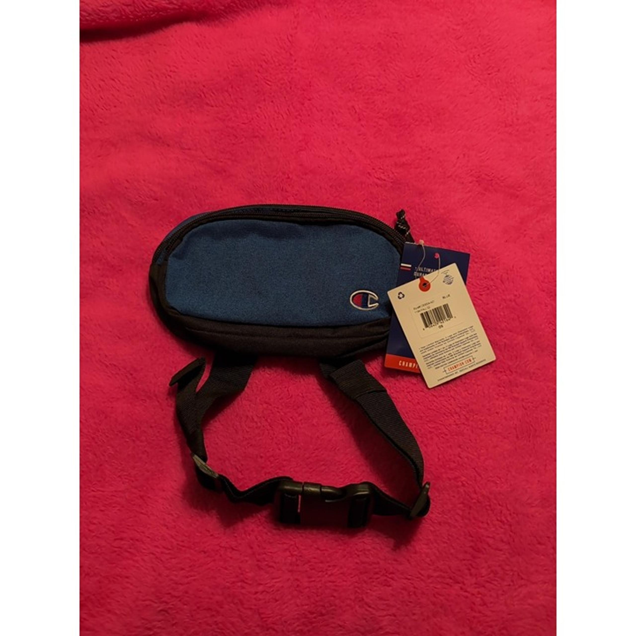 Champion CS3004-421 Blue Black Unisex Fanny Pack Waist Bag Small NWT
