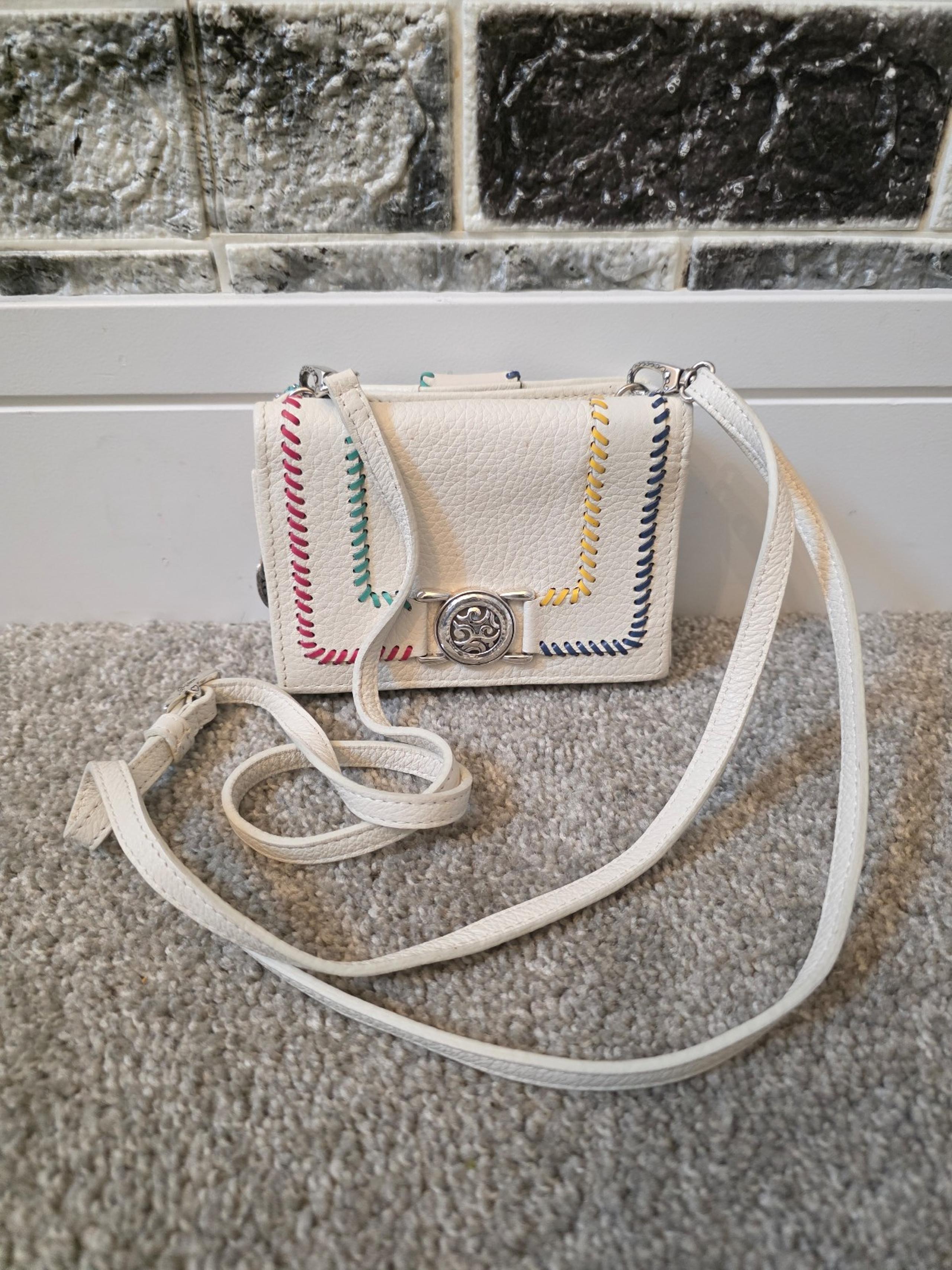 Brighton Women's White Leather Crossbody Bag