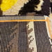 23x35” 70s Groovy Latch Hook Rug Wall Hanging Forest Scene