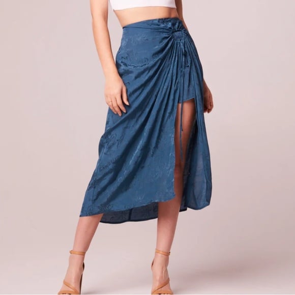 Band of the Free | Celene Deep Teal Layered Midi Skirt L