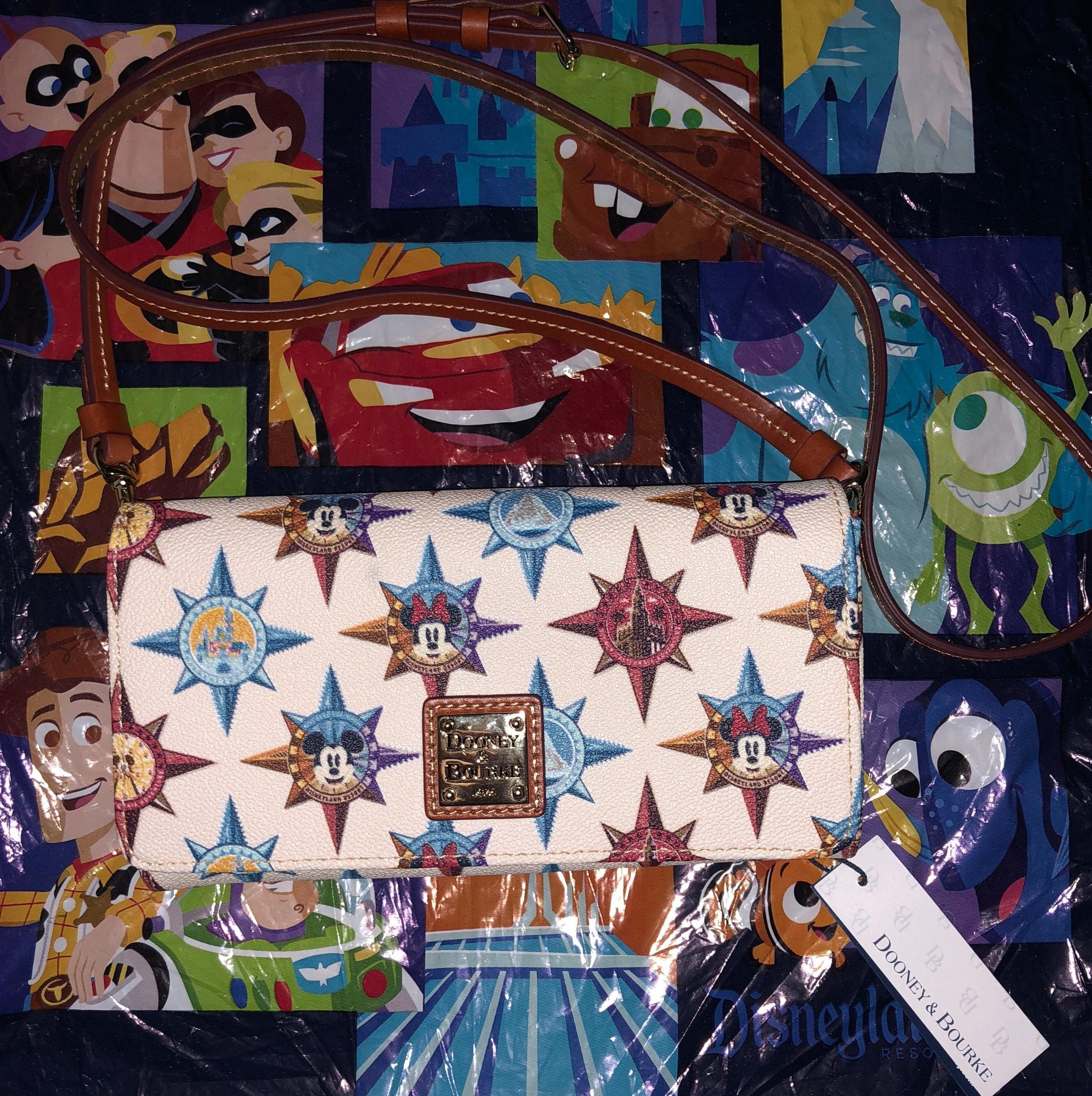 Walt Disneyland Crossbody Leather Wallet