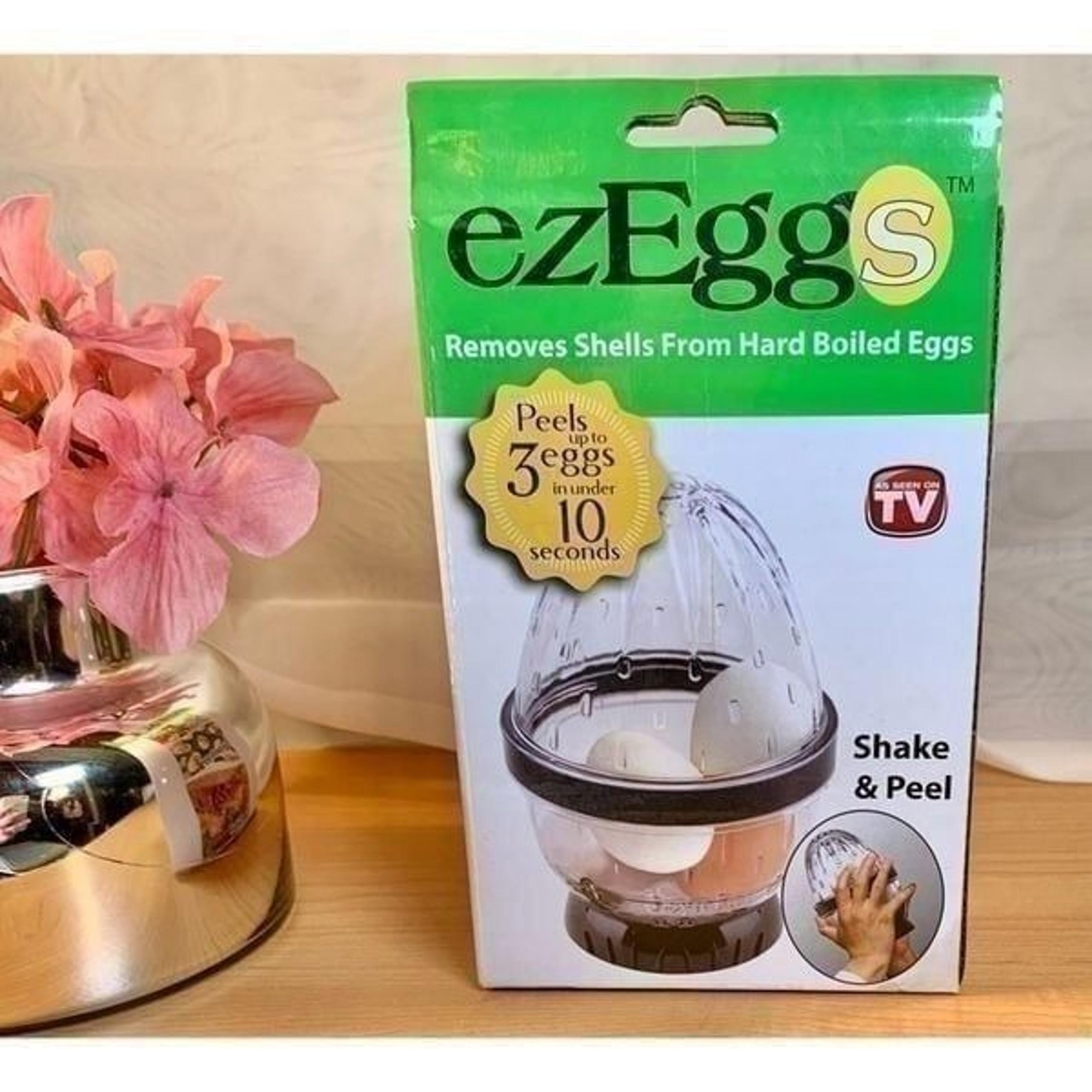 ezEggs - Hard Boiled Egg Peeler 3 Egg Peeler - - As Seen on TV