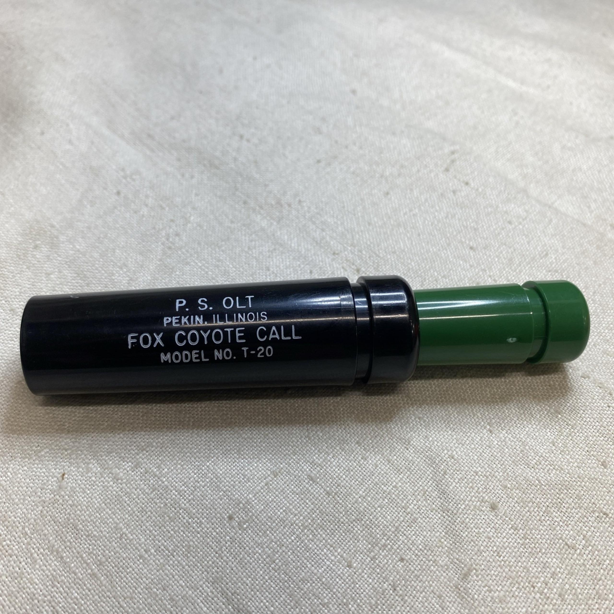 PS OLT T-20 Fox Coyote Call Green and Black Can Be Speck Goose Call