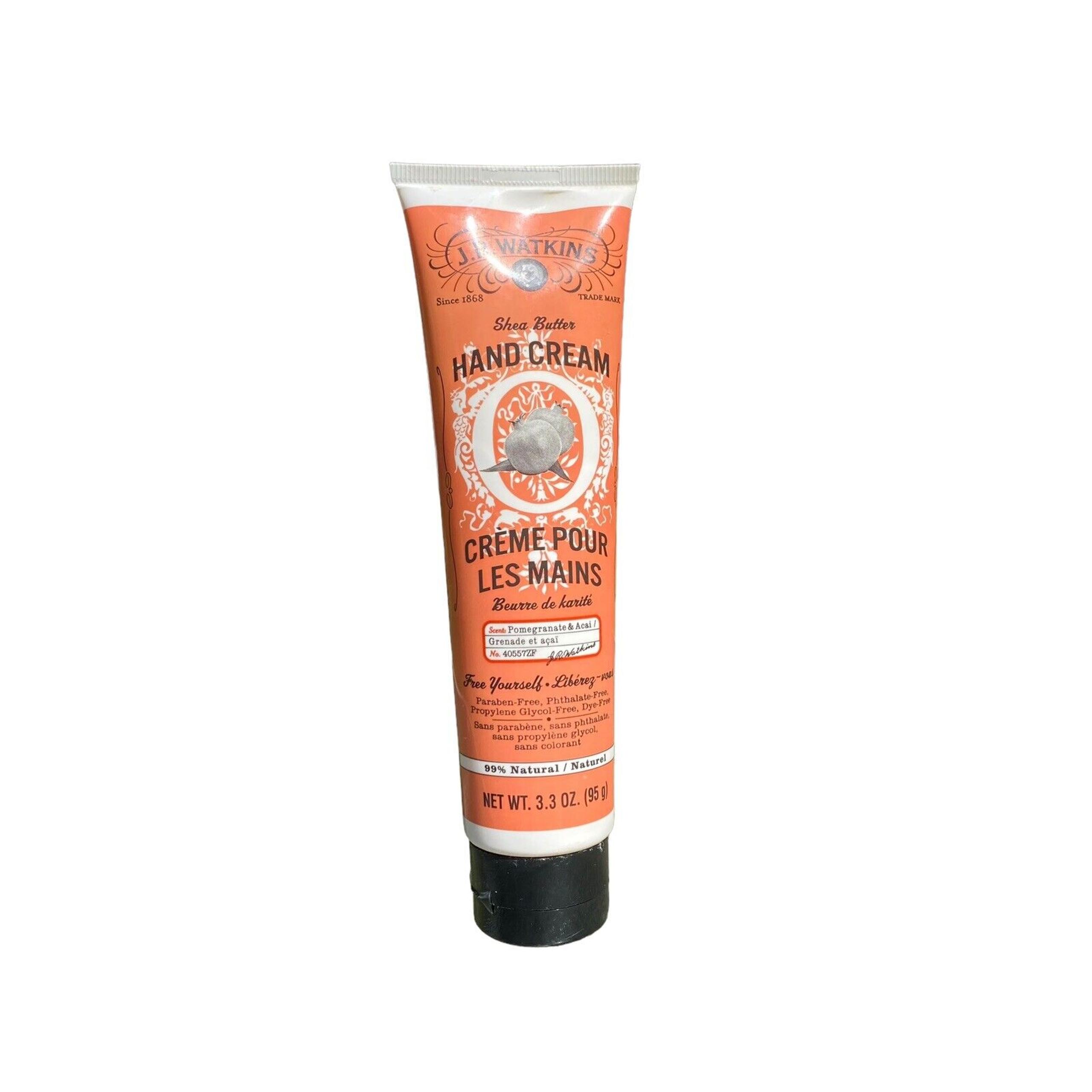 PARTIAL J.R. Watkins Pomegranate & Acai Shea Butter Hand Cream 3.3 oz