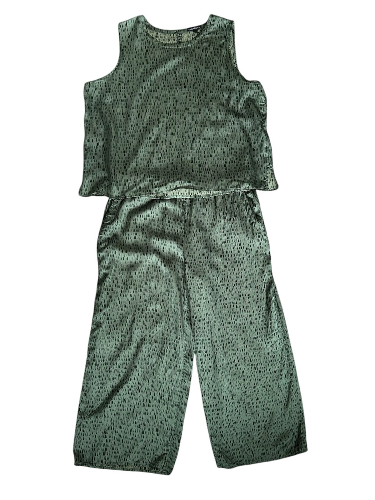 Eileen Fisher silk/cotton blend loungewear set size Petite Large