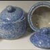 Vintage Blue Spongware onion soup set of 2