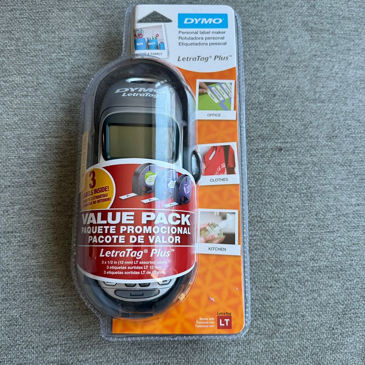 Dymo LetraTag 100H Plus Handheld Label Maker with 3 Tapes New