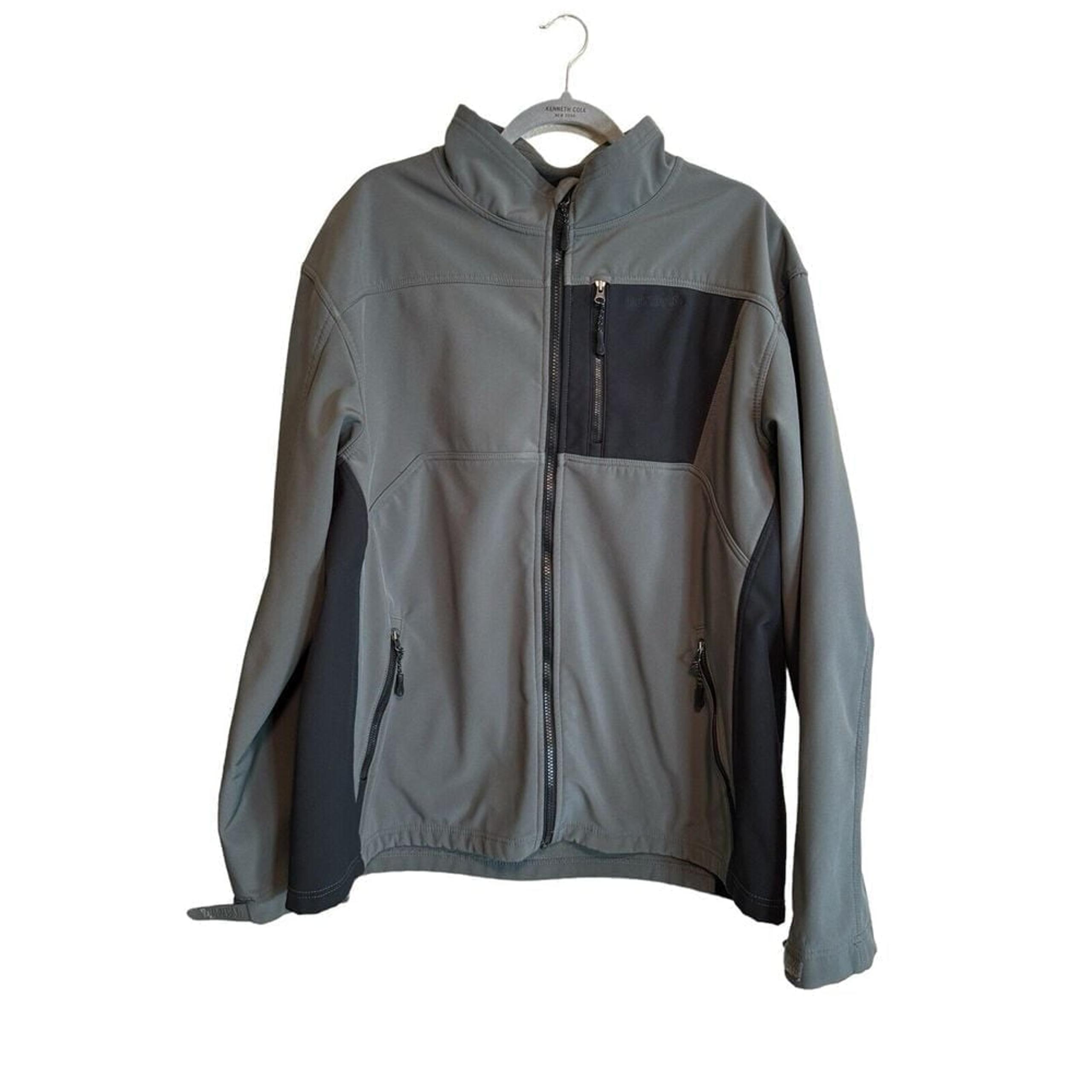 Red Head Jacket Men X-Large Grey Full Zip Shell Hiking Fleece Lined