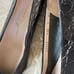Salvatore Ferragamo Black Crocodile Patent Leather Vara Bow Block Heel Pumps 8