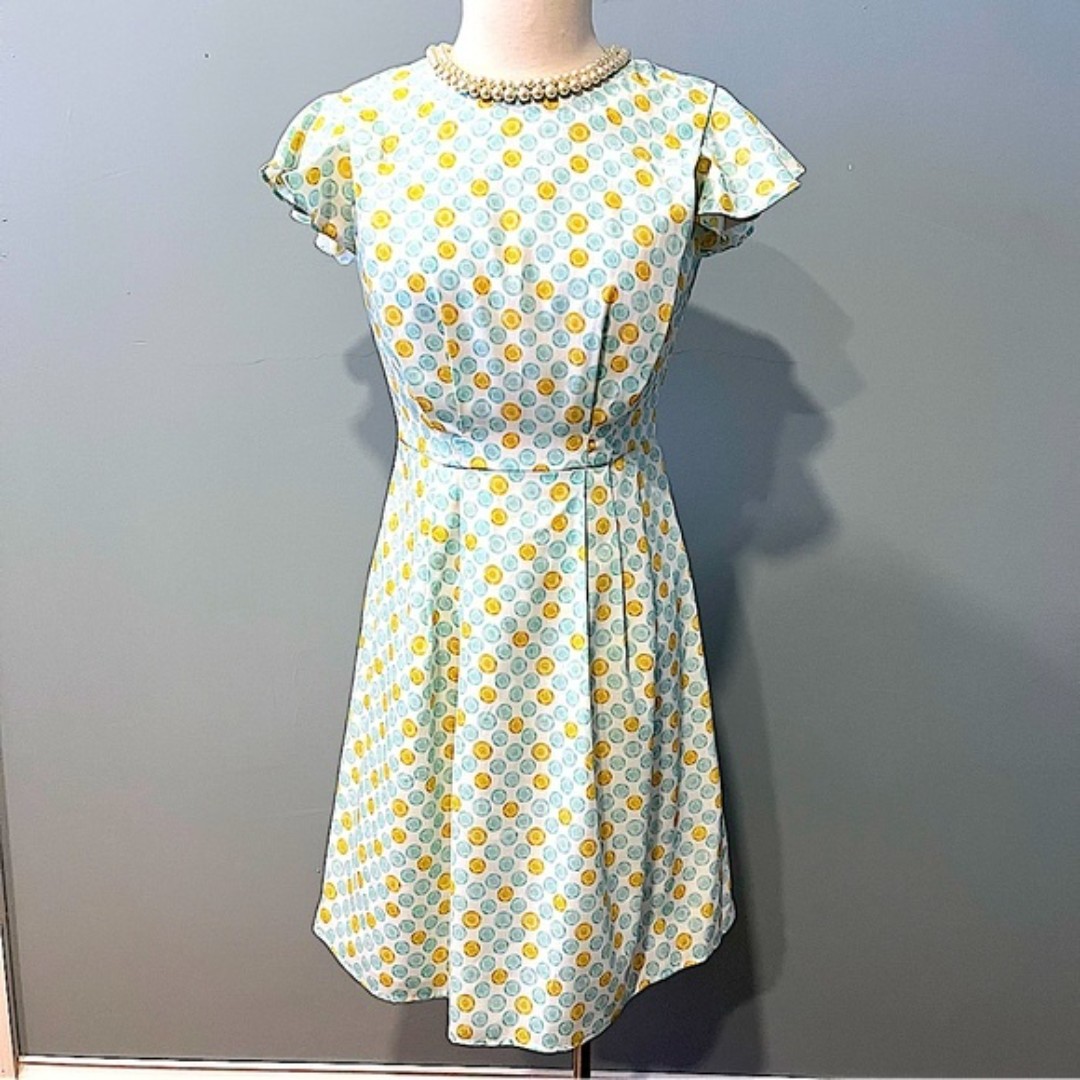 Jason Wu x Target Retro Wheel Print Pearl Neckline Dress Size 2