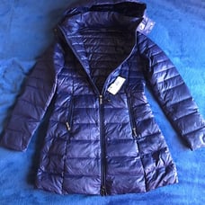 Armani exchange women quilted jacket blu