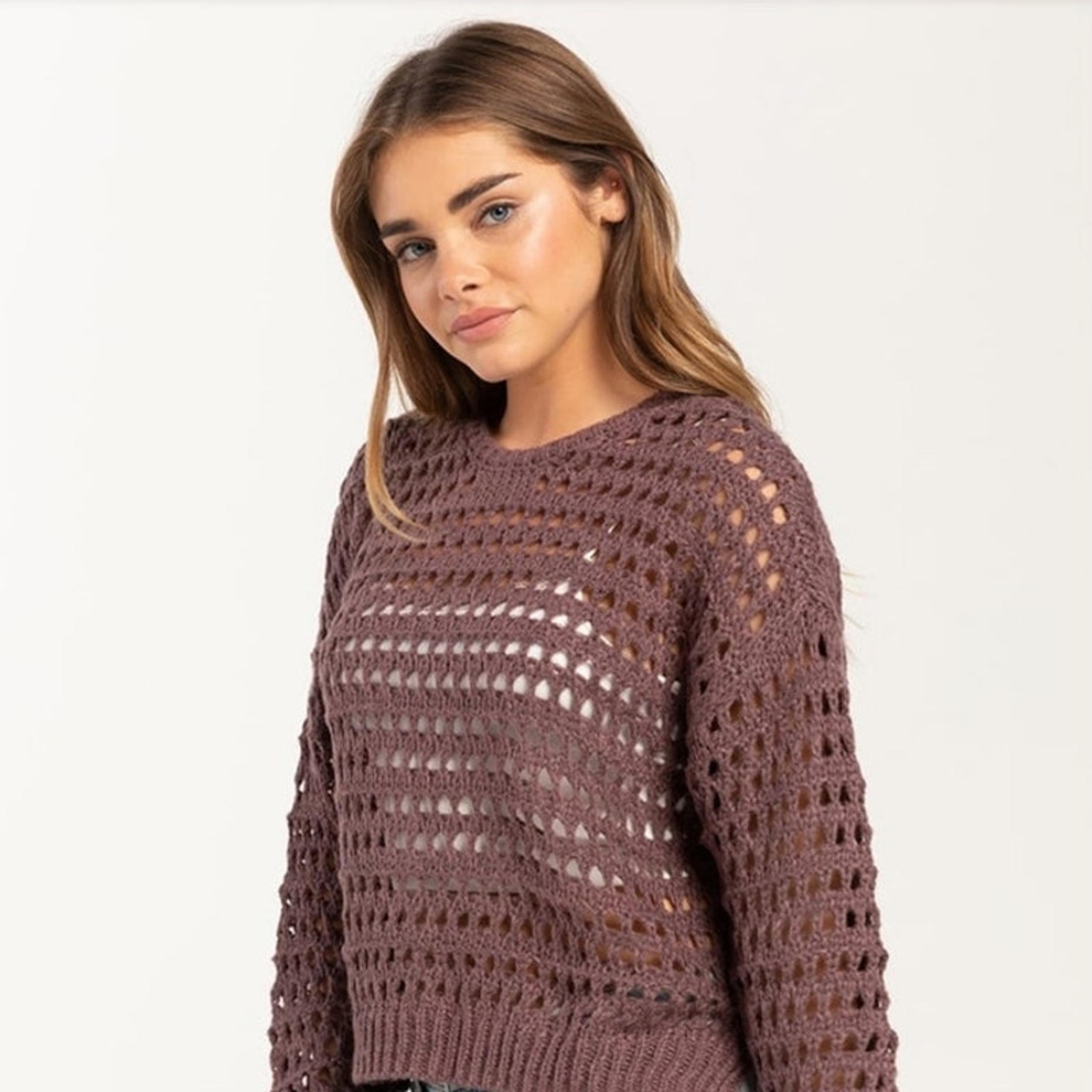 FULL TILT Essentials Open Knit Womens Pullover Sweater size M