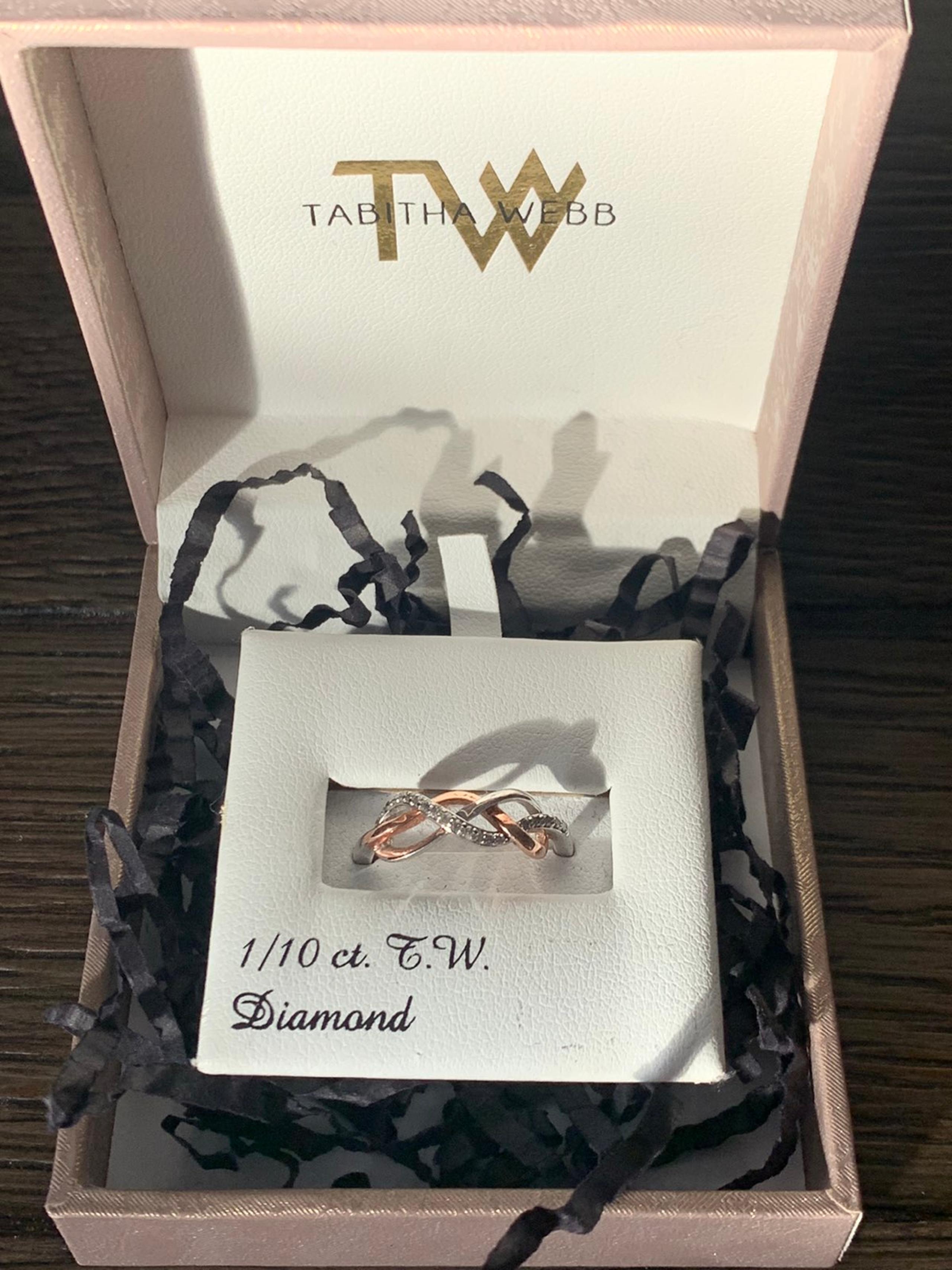 Diamond infinity ring - silver with rose gold - Zales