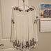 Free People Te Amo White Boho Dress Flowy Sleeves Embroidered Flowers Size S