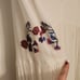 Free People Te Amo White Boho Dress Flowy Sleeves Embroidered Flowers Size S